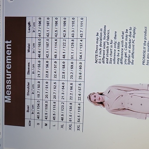 Risissida double breasted trench coat water resistant loose oversize Medium New… - Picture 11 of 12